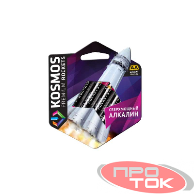 Элемент питания алкалиновый LR6 KOSMOS premium ROCKETS (блист. 4шт) Космос KOSLR6ROCKETS4BL