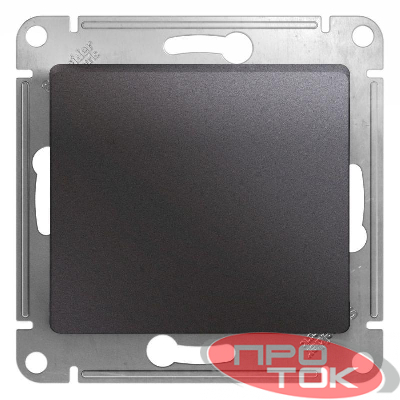 Механизм переключателя проходного 1-кл. СП Glossa 10А IP20 (сх. 6) 10AX графит SchE GSL001361