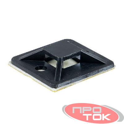 Площадка самоклеящаяся 30х30мм черн. (уп.100шт) EKF plc-30x30-b