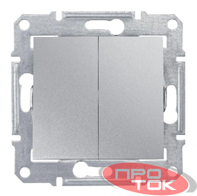 Механизм выключателя 2-кл. СП Sedna 10А IP20 алюм. SchE SDN0300160